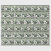 ホワイトスコティッシュハイランドカーフインデイジー ラッピングペーパー (フラット)