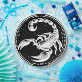 ホワイトスコーピオンアストロロジー〔占星術の〕十二宮図サイン蠍座パーティー ペーパープレート (パーティー)