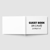 ホワイトスタイリッシュレトロ結婚ズゲストブック ゲストブック (全面)