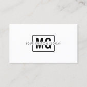 ホワイトスタイリッシュ・モノグラム個人ブランドのミニマリスト 名刺 (裏面)