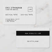 ホワイトスタイルのクレジットカードの外観 名刺 (正面/裏面)