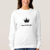 ホワイトスタイルミニマル生まれリスト女王4月 スウェットシャツ (正面)