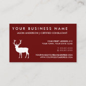 ホワイトスタグエレガントカスタムカラーコンサルタント 名刺 (裏面)