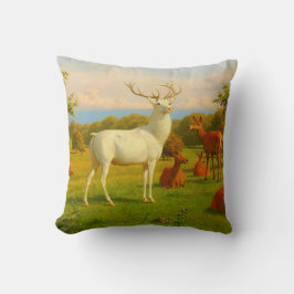 ホワイトスタグディアオープンフィールド自然野生生物 クッション