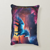 ホワイトスタリオンファンタジーピンクガーデン アクセントクッション (裏面(縦))