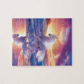 ホワイトスタリオンホースビーチ絵画ズ ジグソーパズル (横)