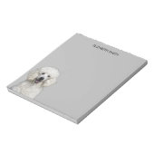 ホワイトスタンダードプードルドッグ ノートパッド (回転)