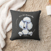 ホワイトスタンダードプードルIAAM クッション (ブランケット)