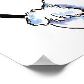 ホワイトスタンダードプードルIAAM ポスター (角)