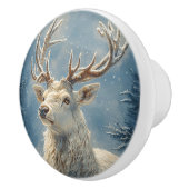 ホワイトスタンポートレートミスティカルウィンターアート セラミックノブ (右)