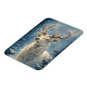 ホワイトスタンポートレートミスティカルウィンターアート マグネット (左側)