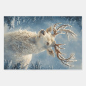 ホワイトスタンポートレートミスティカルウィンターアート ラッピングペーパーシート (正面2)