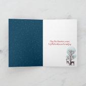 ホワイトスタークリスマスツリーと月 シーズンカード (内部)