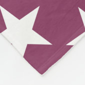 ホワイトスターシックボルドーカラーデザインスターモダンズ フリースブランケット (角)