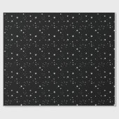 ホワイトスターズオンブラックラッピング紙 ラッピングペーパー (フラット)