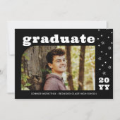 ホワイトスターズレトロ写真卒業 招待状 (正面)