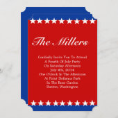 ホワイトスターズ愛国的パーティの招待状 招待状 (正面/裏面)