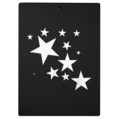 ホワイトスターズ星模様 – デザイン衣装ギフト クリップボード (裏面)