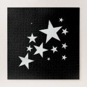 ホワイトスターズ星模様 – デザイン衣装ギフト ジグソーパズル (横)