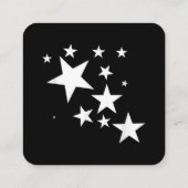 ホワイトスターズ星模様 – デザイン衣装ギフト スクエア名刺 (裏面)