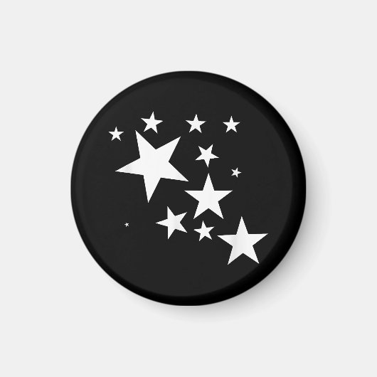 ホワイトスターズ星模様 – デザイン衣装ギフト マグネット (正面)