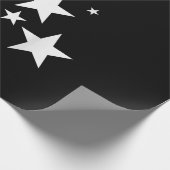 ホワイトスターズ星模様 – デザイン衣装ギフト ラッピングペーパー (角)