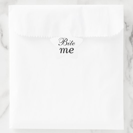 ホワイトスターバイトmeステッカー 星シール (バッグ)