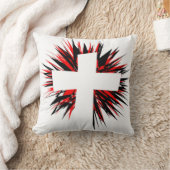 ホワイトスターバストクロス クッション (ブランケット)