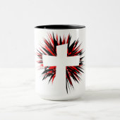 ホワイトスターバストクロス マグカップ (中央)