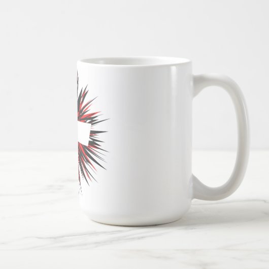 ホワイトスターバストクロス マグカップ (右)