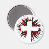 ホワイトスターバストクロス マグネット (正面/裏面)