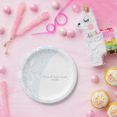 ホワイトスターフィッシュブルービーチエレガントな結婚式 ペーパープレート (パーティー)