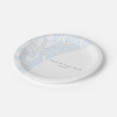 ホワイトスターフィッシュブルービーチエレガントな結婚式 ペーパープレート (アングル)