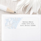 ホワイトスターフィッシュブルービーチエレガントな結婚式 ラベル (インサイチュ)