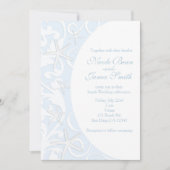 ホワイトスターフィッシュブルービーチ結婚式招待状 招待状 (正面)