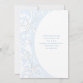 ホワイトスターフィッシュブルービーチ結婚式招待状 招待状 (裏面)