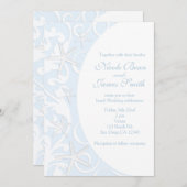 ホワイトスターフィッシュブルービーチ結婚式招待状 招待状 (正面/裏面)