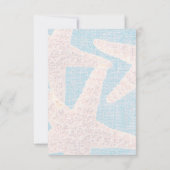 ホワイトスターフィッシュ＆ブルーの Burlap ビーチテーブルナンバー 招待状 (裏面)