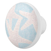 ホワイトスターフィッシュ&ブルーバーラップエレガントビーチ セラミックノブ (右)