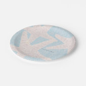 ホワイトスターフィッシュ&ブルーバーラップビーチパーティー披露宴 ペーパープレート (アングル)