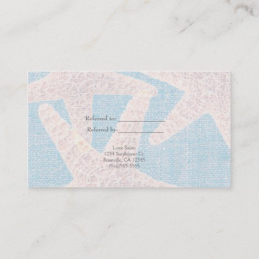 ホワイトスターフィッシュ&ブルーバーラップビーチフレンド参照 紹介カード (裏面)