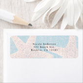 ホワイトスターフィッシュ&ブルーバーラップビーチ招待状 ラベル (インサイチュ)