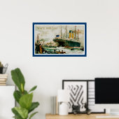 ホワイトスターラインズセドリック離れズリバプール ポスター (ホームオフィス)