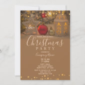 ホワイトスター企業のホリデークリスマスパーティー 招待状 (正面)