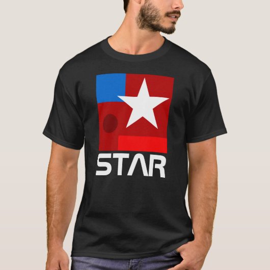 ホワイトスター抽象芸術組成 Tシャツ (正面)