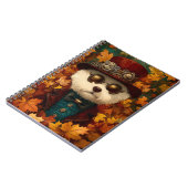 ホワイトスチームパンクウィムシーキュートドッグT1ノベルティ ノートブック (左側)