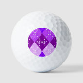 ホワイトステッチ付き紫のアーリーグル ゴルフボール (正面)