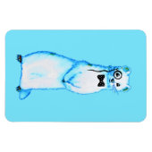 ホワイトストアットエルミンかわいいフェレットラバーアート マグネット (横)