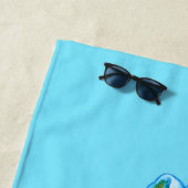 ホワイトストアットエルミンかわいいムステリッドフェレット恋人アート ビーチタオル (インサイチュ)