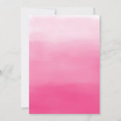 ホワイトストリングライトピンクグラデーションスウィート16パーティー 招待状 (裏面)